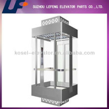 Full View Square Glass Panoramic Elevator